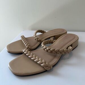 Sincerely Jules Beige Braided Sandals Size 9 #Lux-SH-1